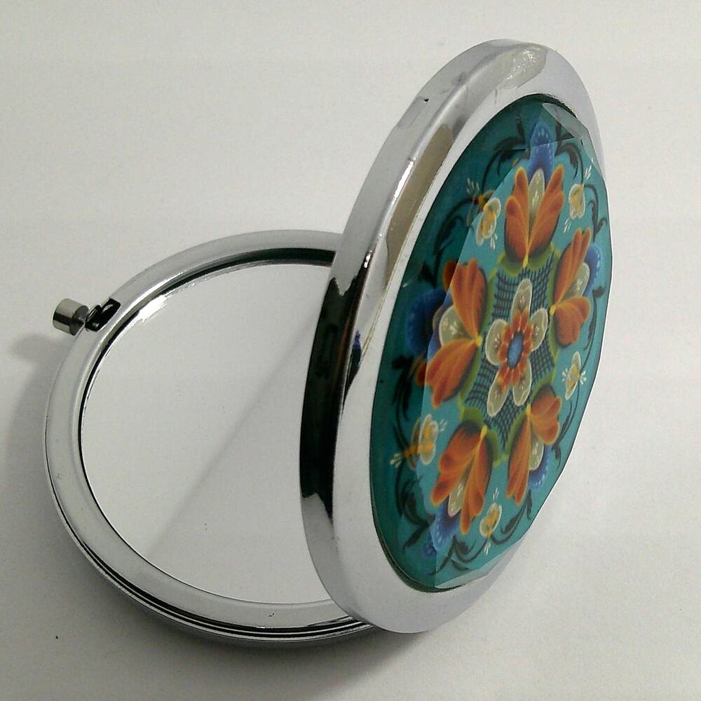 Vtg Edeltraut Hofmann Crystal Collection Compact Mirror Walter Schneider Germany